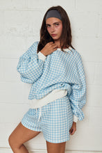 Load image into Gallery viewer, Papermoon Gingham Lounge Set in Blue
