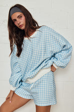 Load image into Gallery viewer, Papermoon Gingham Lounge Set in Blue