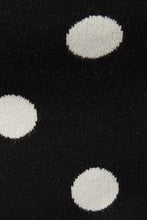 Load image into Gallery viewer, Le Lis Knit Polka Dot Sweater with Asymmetrical Neckline in Black-White Dot