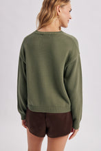 Load image into Gallery viewer, Wishlist Knit FISH Sweater in Olive