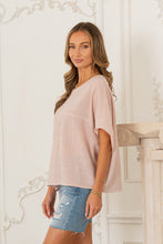 Load image into Gallery viewer, Sew in Love Patchwork Striped Dolman Sleeve Top in Terracotta