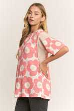 Load image into Gallery viewer, Heimish Urban Floral Ribbed Knit Top in Ivory/Coral