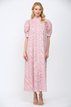 Load image into Gallery viewer, FATE Floral Print Front Button Down Maxi Dress in Pink Multi