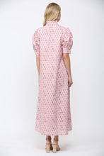 Load image into Gallery viewer, FATE Floral Print Front Button Down Maxi Dress in Pink Multi