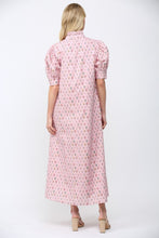 Load image into Gallery viewer, FATE Floral Print Front Button Down Maxi Dress in Pink Multi