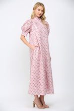 Load image into Gallery viewer, FATE Floral Print Front Button Down Maxi Dress in Pink Multi