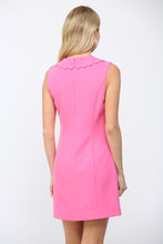 Load image into Gallery viewer, FATE Scalloped Peter Pan Collar Mini Dress in Bubblegum Pink