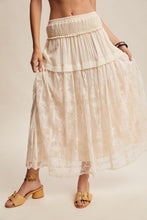 Load image into Gallery viewer, Listicle Embroidered Maxi Skirt in Ecru