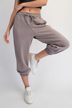 Load image into Gallery viewer, Rae Mode French Terry Cropped Jogger Pants in Stone Taupe