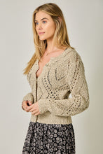 Load image into Gallery viewer, Mystree Crochet Knit Cardigan in Sand