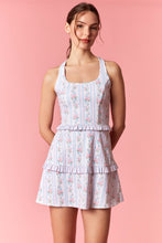 Load image into Gallery viewer, Peach Love Fitted Floral and Stripe Romper in Light Pink Multi