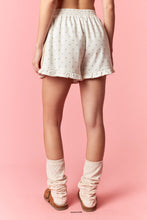 Load image into Gallery viewer, Peach Love Polka Dot French Terry Short in Cream/Taupe