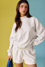 Load image into Gallery viewer, Papermoon Mock Neck Lounge Set in White Melange