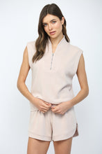 Load image into Gallery viewer, FATE Modal Blend Sleeveless Zip-up Top in Blush