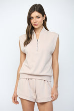 Load image into Gallery viewer, FATE Modal Blend Sleeveless Zip-up Top in Blush