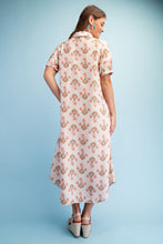 Load image into Gallery viewer, GiGio Striped Floral Maxi Dress in Latte Mix