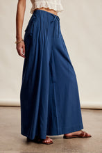 Load image into Gallery viewer, Listicle Wide Leg Pleated Pants in Denim Blue