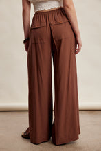 Load image into Gallery viewer, Listicle Wide Leg Pleated Pants in Brown