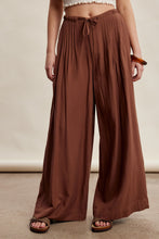 Load image into Gallery viewer, Listicle Wide Leg Pleated Pants in Brown