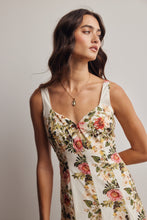 Load image into Gallery viewer, Forte Floral Panel Midi Dress in Ecru