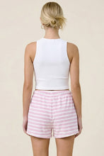 Load image into Gallery viewer, Charlotte Avery Striped Terry Cloth Shorts in Pink