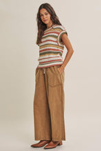 Load image into Gallery viewer, In February Multicolor Stripe Sweater Vest in Olive Multi