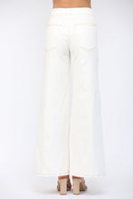 Load image into Gallery viewer, FATE Contrast Topstitching Detail High Waisted Flare Pants in Cream