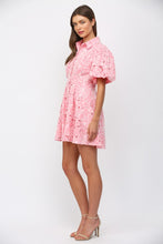 Load image into Gallery viewer, FATE Floral Lace Cutout Mini Dress in Pink