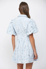 Load image into Gallery viewer, FATE Floral Lace Cutout Mini Dress in Baby Blue
