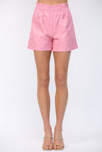Load image into Gallery viewer, FATE Elastic Waist Faux Leather Short in Pink