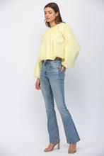 Load image into Gallery viewer, FATE Solid Color CROPPED Gathered Top in Lemon