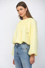 Load image into Gallery viewer, FATE Solid Color CROPPED Gathered Top in Lemon