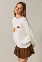 Load image into Gallery viewer, Le Lis Dog in a Sweater Graphic Knit Sweater in Ivory