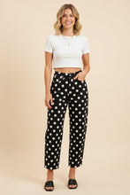 Load image into Gallery viewer, Heimish Polka Dot High-Rise Straight Leg Pants in Black/White
