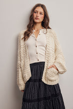 Load image into Gallery viewer, Forte Chunky Knit Cardigan in Ivory
