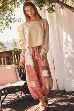 Load image into Gallery viewer, Oddi Floral Patchwork Printed Balloon Pants in Chili Pepper