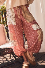 Load image into Gallery viewer, Oddi Floral Patchwork Printed Balloon Pants in Chili Pepper