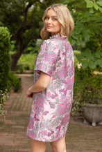 Load image into Gallery viewer, VOY Floral Jacquard Ruffle Mini Dress in Mauve