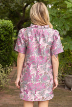 Load image into Gallery viewer, VOY Floral Jacquard Ruffle Mini Dress in Mauve