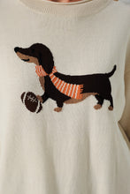Load image into Gallery viewer, Sunday Edition Game Day Dog Graphic Knit Sweater in Cream Orange