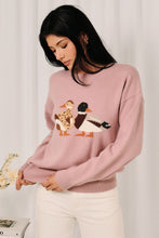 Load image into Gallery viewer, Sunday Edition Mallard Duck Graphic Knit Sweater in Lavender