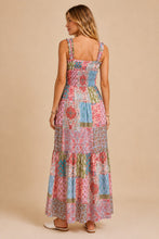 Load image into Gallery viewer, J.nna Smocked Top Patchwork Maxi Dress in Spring Boho