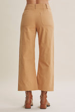 Load image into Gallery viewer, In February Seasonless Cotton Linen Stretch Straight Leg Ankle Pants in Camel