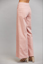 Load image into Gallery viewer, FATE Vertical Seam Detail High Waisted Flare Pants in Muted Blush Pink
