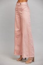 Load image into Gallery viewer, FATE Vertical Seam Detail High Waisted Flare Pants in Muted Blush Pink