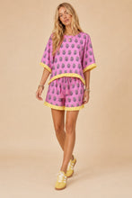Load image into Gallery viewer, J.nna The Pink Petal and Pleat Set in Pink Yellow Combo