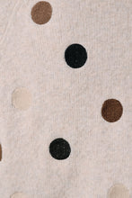 Load image into Gallery viewer, Sunday Edition Fuzzy Polka Dot Raglan Short Sleeve Knit Sweater in Oatmeal-Multi Dot