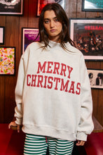 Load image into Gallery viewer, BucketList 'Merry Christmas & Santa's Favorite' Reversible Mock Neck Sweatshirt in Ash Grey