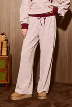 Load image into Gallery viewer, Le Lis Stripe Wide Leg Lounge Pants in Dusty Pink Stripe