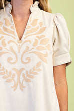 Load image into Gallery viewer, GiGio Faux Suede V-neck Dress in Eggnog